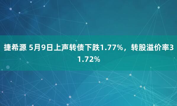 金牛王 5月9日力合转债下跌0.93%，转股溢价率37.06%