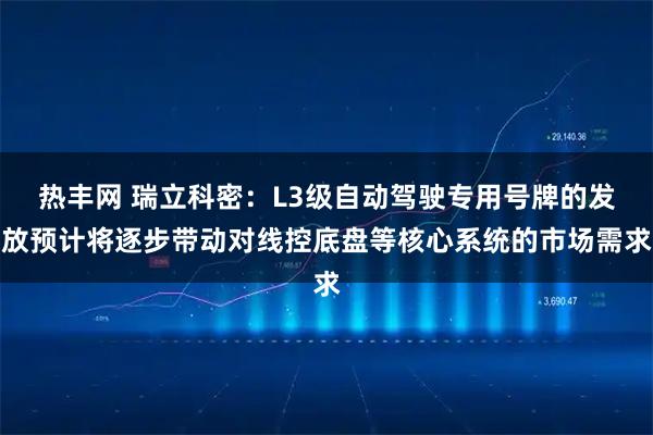 热丰网 瑞立科密：L3级自动驾驶专用号牌的发放预计将逐步带动对线控底盘等核心系统的市场需求